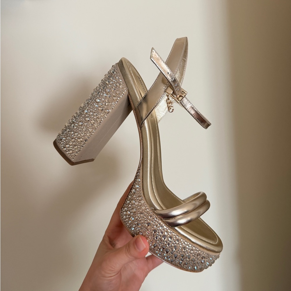 Michael Kors Shimmering Gold Heels